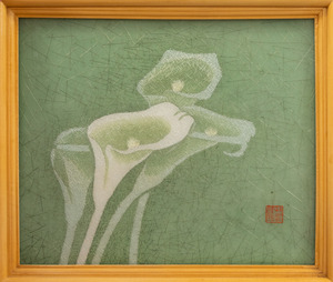 Lilies, Chinese threaded art