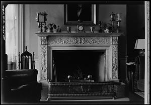 Shreve House, interior, fireplace