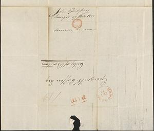 John Godfrey to George Coffin, 17 October 1833