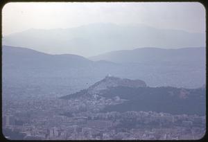 View of Athens, Greece, looking toward Mount Lycabettus