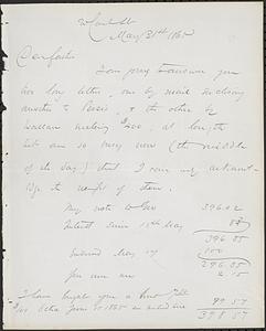Letter from John D. Long to Zadoc Long, May 31, 1865