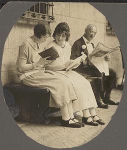 Boston Public Library, court yard scenes