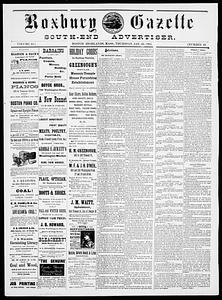 Roxbury Gazette and South End Advertiser, January 22, 1885