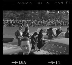 Jackie Onassis at Cardinal Cushing's funeral, Hanover