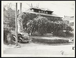 This vine-covered cottage is the home of Boston's new mayor-elect, Maurice J. Tobin. It is located on Kinross street, Brighton.