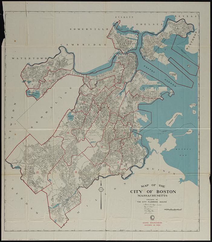 Map of the city of Boston Massachusetts
