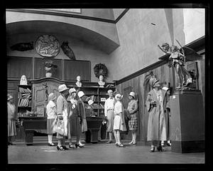 A group of people at Augustus Saint-Gaudens' studio in his summer residence, "Aspet", Cornish, New Hampshire