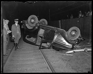 Overturned car