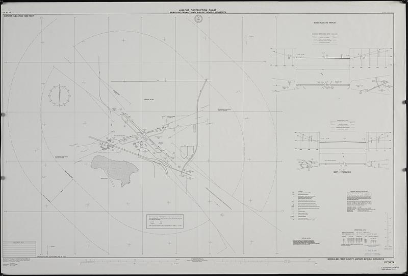 Airport obstruction chart, OC 5174, Bemidji-Beltrami County Airport, Bemidji, Minnesota