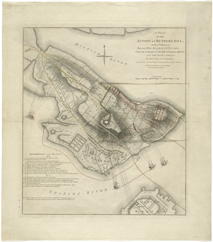 A plan of the action at Bunkers Hill, on the 17th. of June, 1775
