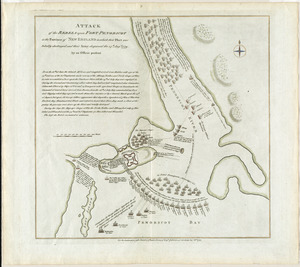 Attack of the rebels upon Fort Penobscot in the province of New England in which their fleet was totally destroyed and their Army dispersed the 14th Augst. 1779