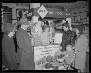 WEEI Food Fair booth, with Peggy Kiley and Roberta Green