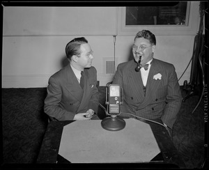 George Crowell of WCOP and unidentified man