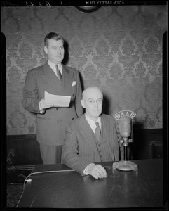 Senator Charles Tobey and Jack Stanley at WAAB