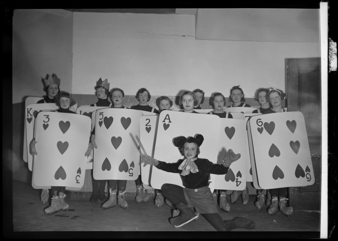 Performers in the Skating Club of Boston carnival, Boston Arena