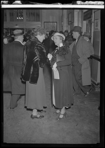 Mrs. William V. Ellis and Mrs. Wilbur W. Higgins at the Skating Club of Boston carnival, Boston Arena