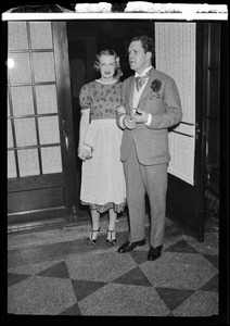 Mrs. Frederick Dearborn and Joseph W. Woods at the costume supper dance following the Skating Club of Boston carnival