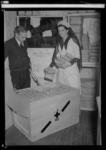 Red Cross, Choate School, packing case