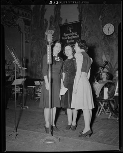 Three women singing, Spreading New England's Fame