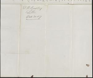 D. M. Bradley to W. A. Harrington, 30 October 1857
