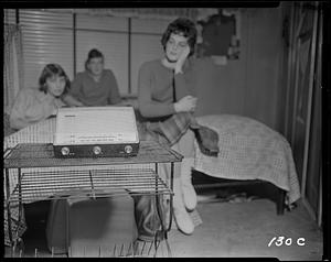 Women listening to radio