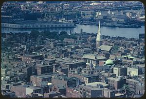 Elevated view of North End, Boston