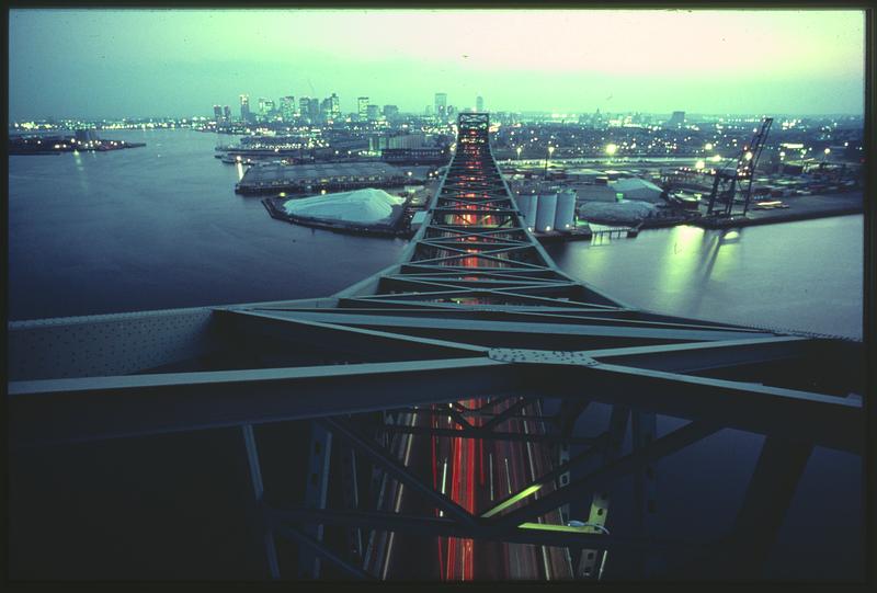 View toward Boston from Tobin Bridge