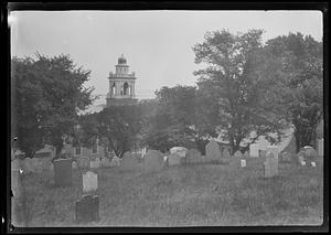 View from a cemetery on a hill