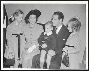 Tobin Family (l to r) Helen Tobin. Mrs Tobin. Maurice J Tobin Jr. Mayor Tobin. Carol Tobin