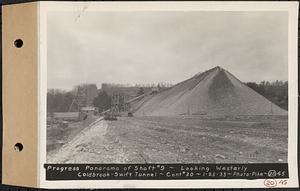 Contract No. 20, Coldbrook-Swift Tunnel, Barre, Hardwick, Greenwich, progress panorama of Shaft 9, looking westerly, Coldbrook-Swift Tunnel, Barre, Mass., Jan. 25, 1933