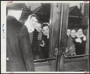 Schools' Out--These students turned up at Lafayette High School in Buffalo, one of the two schools remaining open despite a teacher's strike, only to find that the doors were closed because of an inadequate coal supply. Union truck drivers yesterday refused to cross a picket line to unload coal.