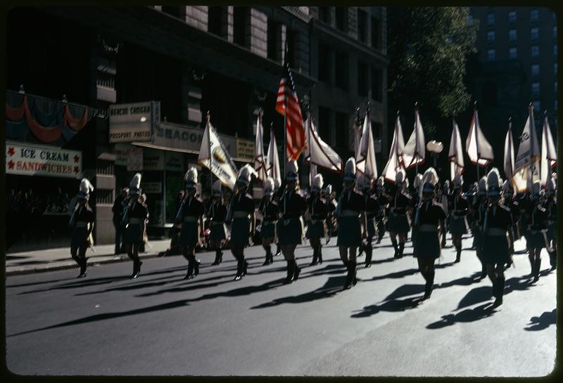 Flag bearers, Boston Columbus Day Parade 1973