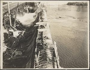 New dam under construction, Nashua River