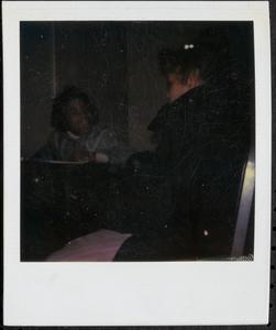 Two young people talking