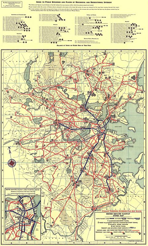 Boston Elevated Railway system map