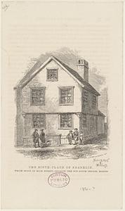The birthplace of Franklin, which stood in Milk Street, opposite the Old South Church, Boston