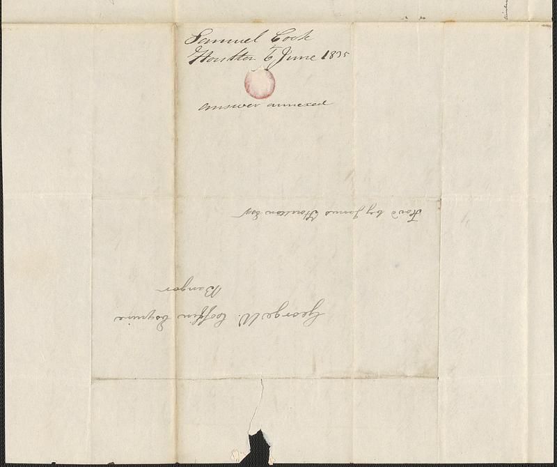 Samuel Cook to George Coffin, 6 June 1835 - Digital Commonwealth