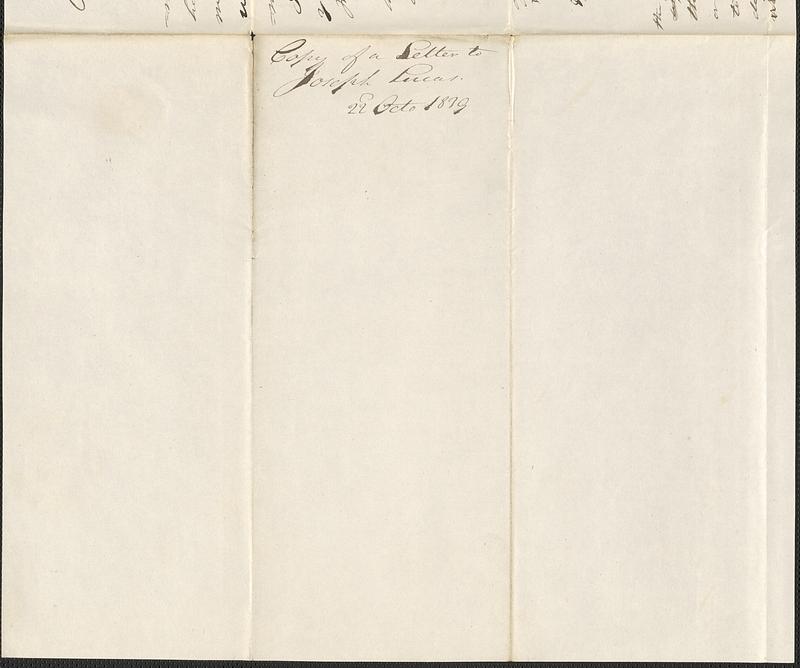 George Coffin to Joseph Lucas, 22 October 1839 - Digital Commonwealth