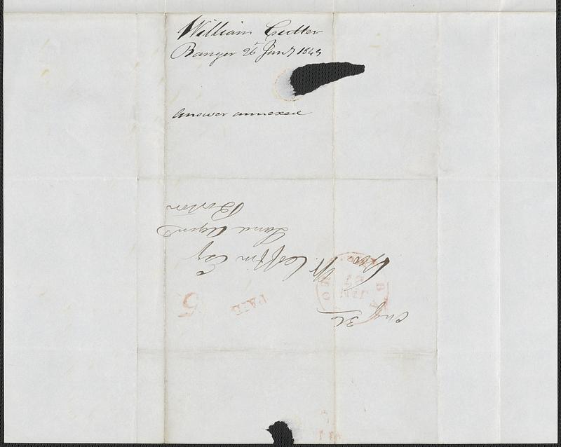 William Cutter to George Coffin, 26 January 1849 - Digital Commonwealth
