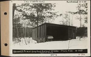 Edward D. Priest, boathouse, Long Pond, Rutland, Mass., Feb. 13, 1932