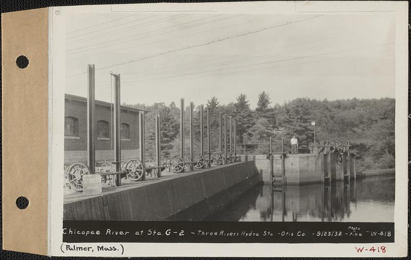 Chicopee River at Station G2, Three Rivers hydroelectric station, Otis