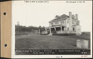 Prison Camp and Hospital, Superintendent's House, Rutland, Mass., Dec. 7, 1934