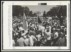Blue Printer-- This is the color view if the Washington Ellipse today during the antiwar demonstration held near the White House.