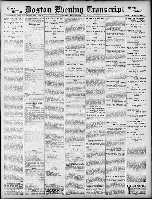 Boston Evening Transcript - Digital Commonwealth