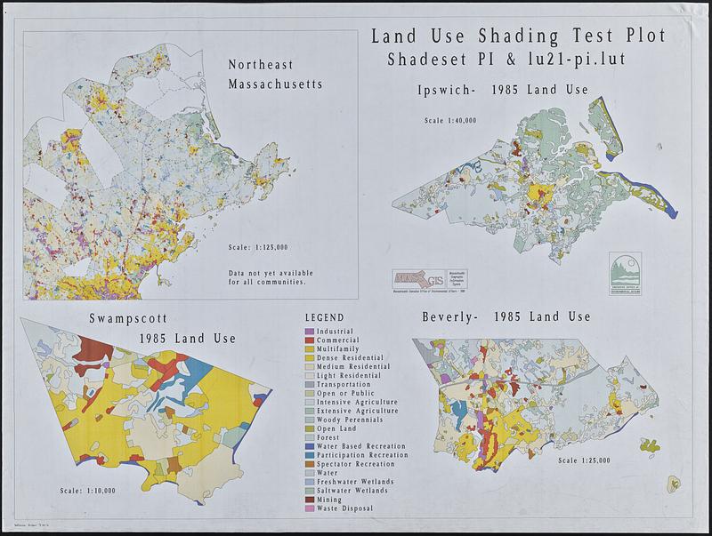 Land use shading test plot shadeset PI and lu21-pi.lut