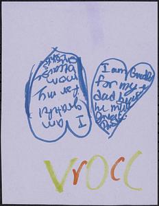I am grateful for my dad because he [illegible]. I am grateful for my mom because she loves me. Vrocc
