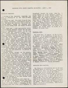 LCRC March 1963 Newsletter