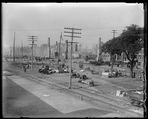 Fire ruins, possibly the Great Salem Fire of 1914