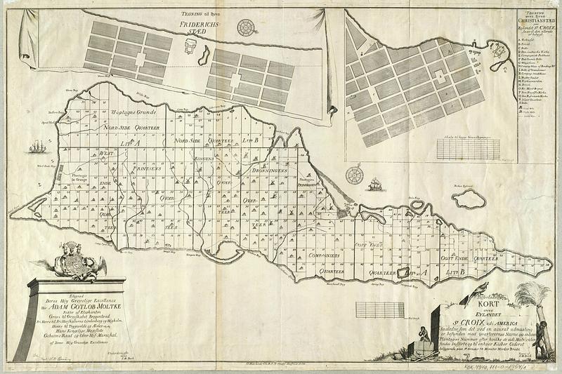 Tilforladelig kort over Eylandet St. Croix udi America