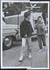 Gordon Hall, 8, and David Hall, 6, were two of the children the slain girl was caring for
